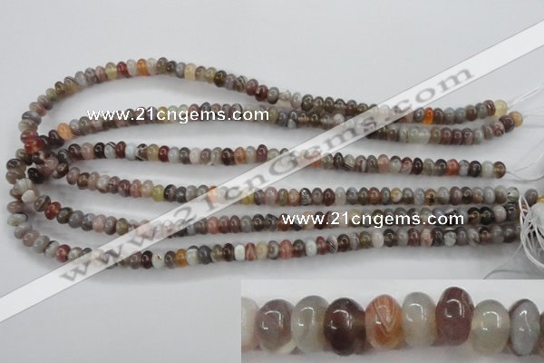 CAG3701 15.5 inches 4*6mm rondelle botswana agate beads wholesale