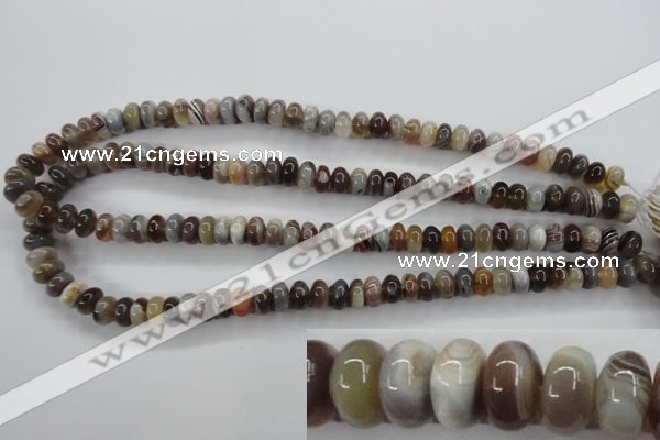 CAG3702 15.5 inches 5*8mm rondelle botswana agate beads wholesale