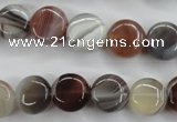 CAG3713 15.5 inches 12mm flat round botswana agate beads wholesale