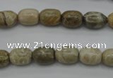 CAG3888 15.5 inches 8*12mm drum chrysanthemum agate beads