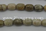 CAG3888 15.5 inches 8*12mm drum chrysanthemum agate beads