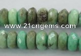 CAG3913 15.5 inches 5*10mm faceted rondelle green grass agate beads