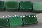 CAG3925 15.5 inches 13*18mm cuboid green grass agate beads