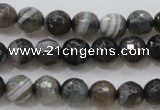 CAG3951 15.5 inches 6mm faceted round grey botswana agate beads