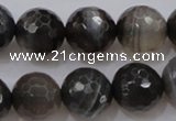 CAG3952 15.5 inches 10mm faceted round grey botswana agate beads