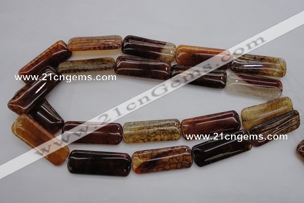 CAG4056 15.5 inches 15*38mm rectangle dragon veins agate beads