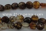 CAG4060 15.5 inches 6mm flat round dragon veins agate beads