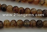 CAG4118 15.5 inches 7*10mm rondelle dragon veins agate beads