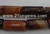 CAG4134 15.5 inches 12*25mm tube dragon veins agate beads