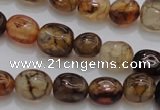 CAG4139 15.5 inches 6*8mm nuggets dragon veins agate beads