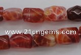 CAG4177 15.5 inches 10*14mm faceted nuggets natural fire agate beads