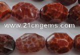 CAG4178 15.5 inches 15*20mm faceted nuggets natural fire agate beads