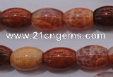CAG4191 15.5 inches 12*16mm rice natural fire agate beads