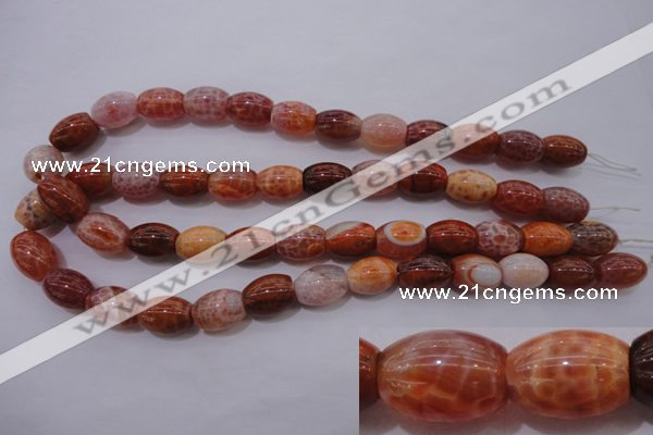 CAG4191 15.5 inches 12*16mm rice natural fire agate beads