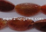 CAG4205 15.5 inches 10*20mm trihedron natural fire agate beads