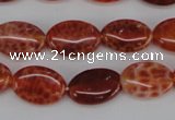 CAG4211 15.5 inches 8*12mm oval natural fire agate beads