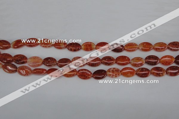 CAG4211 15.5 inches 8*12mm oval natural fire agate beads