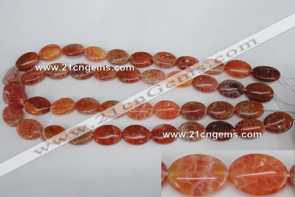 CAG4214 15.5 inches 13*18mm oval natural fire agate beads