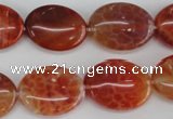 CAG4215 15.5 inches 15*20mm oval natural fire agate beads