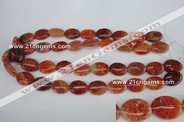 CAG4215 15.5 inches 15*20mm oval natural fire agate beads