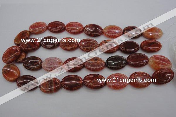 CAG4216 15.5 inches 18*25mm oval natural fire agate beads