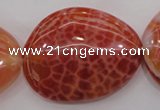 CAG4233 15.5 inches 28*40mm - 33*45mm freeform natural fire agate beads