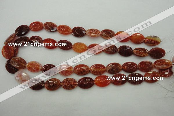 CAG4270 15.5 inches 13*18mm faceted oval natural fire agate beads