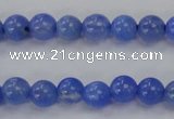 CAG4300 15.5 inches 4mm round dyed blue fire agate beads