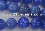 CAG4302 15.5 inches 8mm round dyed blue fire agate beads