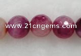 CAG432 15.5 inches 16mm faceted round agate beads Wholesale