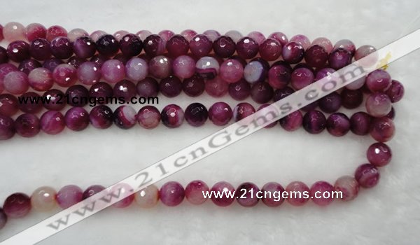 CAG432 15.5 inches 16mm faceted round agate beads Wholesale