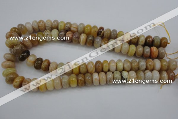 CAG4332 15.5 inches 8*14mm rondelle botswana agate gemstone beads