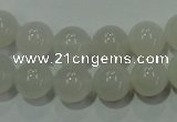 CAG4343 15.5 inches 10mm round white agate beads wholesale