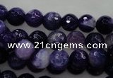 CAG436 15.5 inches 10mm faceted round dark purple agate beads