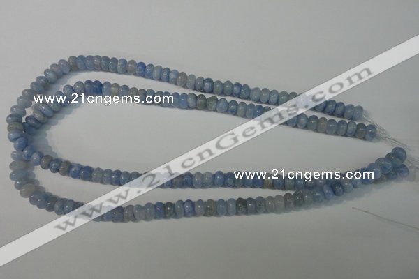 CAG4371 15.5 inches 5*8mm rondelle dyed blue lace agate beads