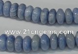 CAG4373 15.5 inches 6*12mm rondelle dyed blue lace agate beads