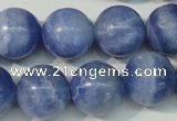 CAG4375 15.5 inches 16mm round dyed blue lace agate beads