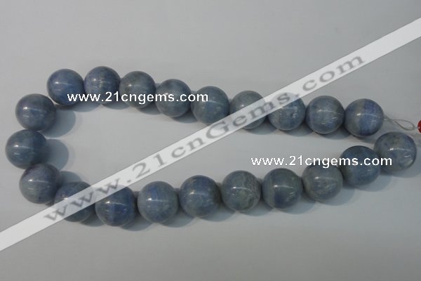 CAG4376 15.5 inches 18mm round dyed blue lace agate beads