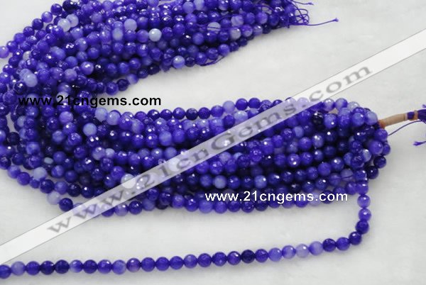 CAG438 5pcs 14mm&18mm faceted round violet agate beads wholesale