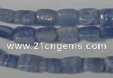 CAG4387 15.5 inches 8*10mm rectangle dyed blue lace agate beads