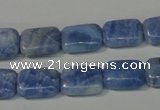 CAG4388 15.5 inches 10*14mm rectangle dyed blue lace agate beads