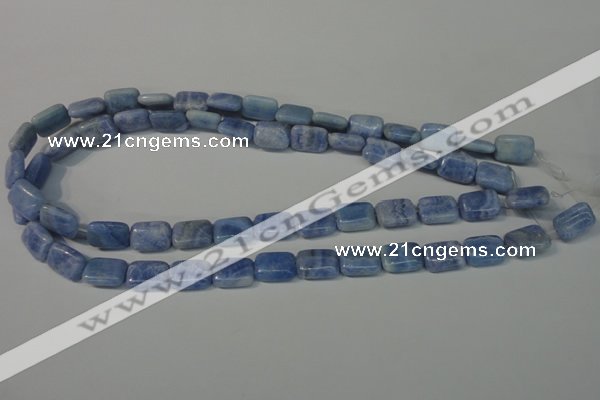 CAG4388 15.5 inches 10*14mm rectangle dyed blue lace agate beads