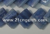 CAG4398 15.5 inches 18*18mm diamond dyed blue lace agate beads