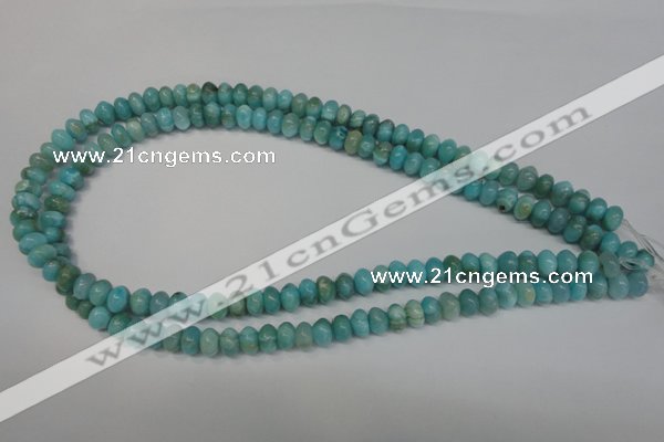 CAG4410 15.5 inches 5*8mm rondelle dyed blue lace agate beads