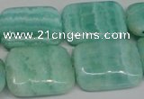 CAG4417 15.5 inches 18*25mm rectangle dyed blue lace agate beads