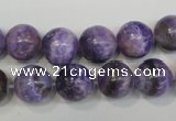 CAG4434 15.5 inches 12mm round dyed blue lace agate beads