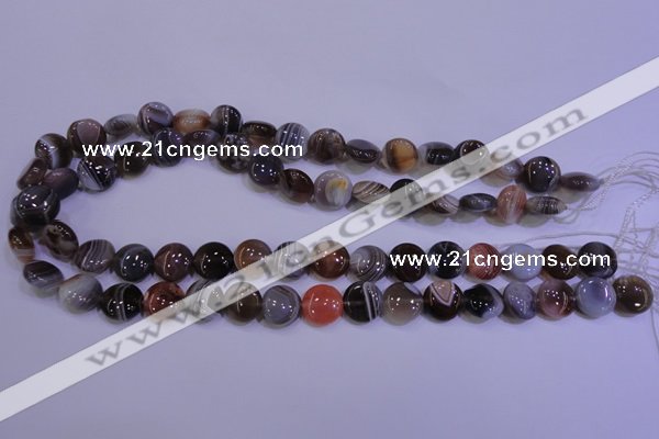 CAG4441 15.5 inches 10mm flat round botswana agate beads wholesale