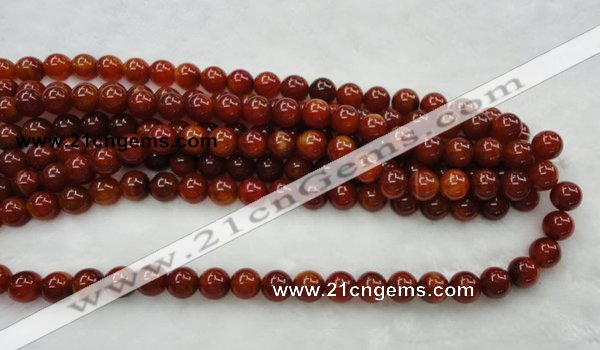 CAG446 15.5 inches 16mm round red agate gemstone beads wholesale