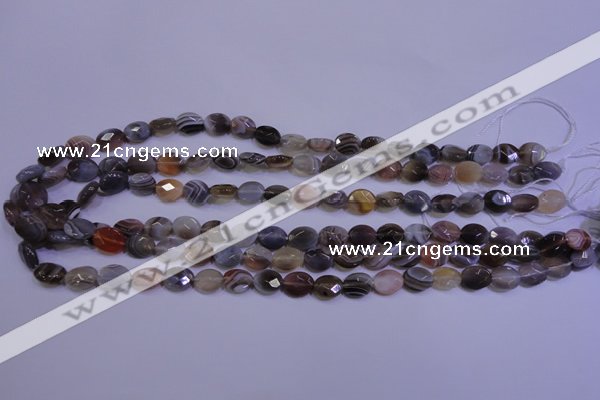 CAG4460 15.5 inches 8*10mm faceted oval botswana agate beads