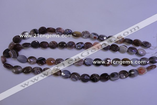 CAG4461 15.5 inches 10*12mm faceted oval botswana agate beads